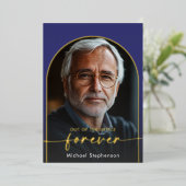 Modernes Party für die Blaue Altersversorgung Folieneinladung (Stehend vorne)