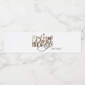 Modernes Party für die Goldene Rente Wasserflaschenetikett (Einzelnes Label)