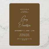 Modernes Party für die Mindestruhestandzeit von br Folieneinladung (Rückseite)