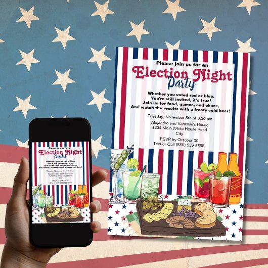 Modernes Party für die Nacht 2024 Einladung