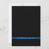 Modernes Party für die Polizeieinziehung - Blaue L Einladung (Rückseite)