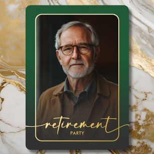 Modernes Party für die Vergabe eines Green Foto Re Folieneinladung