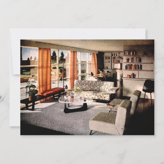 Modernes Party für die Wohnungsaufwärmung des Mitt Einladung (Vorderseite)