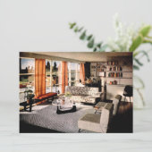 Modernes Party für die Wohnungsaufwärmung des Mitt Einladung (Stehend Vorderseite)