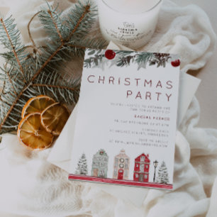 Modernes Party für Familie oder Weihnachten Einladung