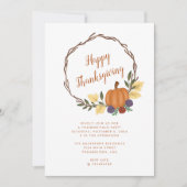 Modernes Party für Kürbiskröten im Herbst Einladung (Vorderseite)