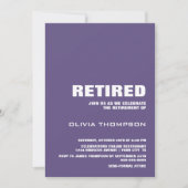 Modernes Party für Lila Minimalistische Altersvers Einladung (Vorderseite)