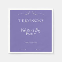 Modernes Party für Lila Valentinstag