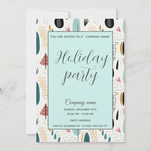 Modernes Party für lustige Unternehmen Einladung (Vorderseite)