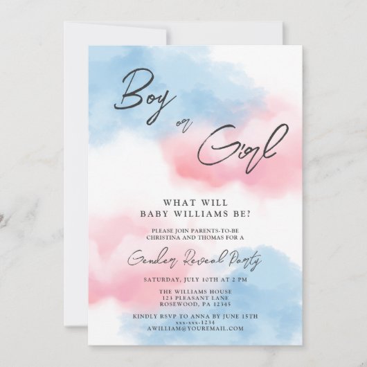 Modernes Party für männliche oder weibliche Geschl Einladung (Vorderseite)