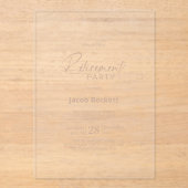 Modernes Party für Minimalistische Altersversorgun Acryleinladungen (Vorderseite)