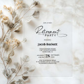 Modernes Party für Minimalistische Altersversorgun Acryleinladungen