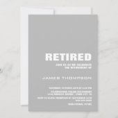 Modernes Party für Minimalistische Altersvorsorge Einladung (Vorderseite)