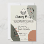 Modernes Party für Neugeborene als Eltern Einladung (Vorderseite)