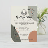 Modernes Party für Neugeborene als Eltern Einladung (Stehend Vorderseite)