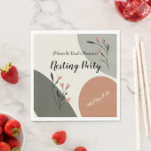 Modernes Party für Neugeborene als Eltern Serviette (Beispiel)