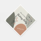 Modernes Party für Neugeborene als Eltern Serviette (Ecke)