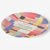 Modernes Party für Niedliche Farbblöcke - Altersvo Pappteller (Schrägansicht)