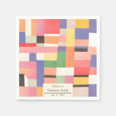 Modernes Party für Niedliche Farbblöcke - Altersvo Serviette (Vorderseite)