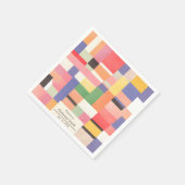 Modernes Party für Niedliche Farbblöcke - Altersvo Serviette (Ecke)