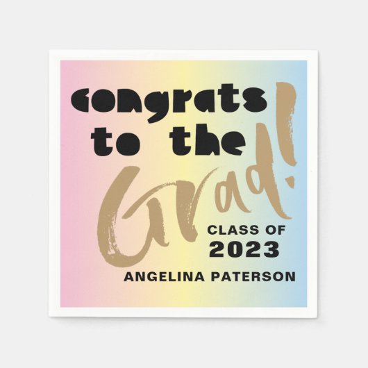 Modernes Party für Pastellfarben Serviette (Vorderseite)