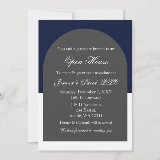 Modernes Party für Unternehmen der Marine Einladung (Vorderseite)