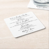 Modernes Party/Hochzeit Vielen Dank Rechteckiger Pappuntersetzer (angewinkelt)