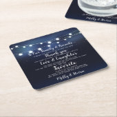 Modernes Party/Hochzeit Vielen Dank Rechteckiger Pappuntersetzer (angewinkelt)