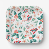 Modernes Party in Rot und Grün Pappteller (Vorderseite)