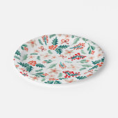 Modernes Party in Rot und Grün Pappteller (Schrägansicht)