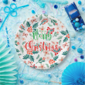 Modernes Party in Rot und Grün Pappteller (Party)