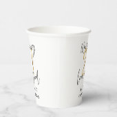 Modernes Party in Schwarz und Gold zum 21. Pappbecher (Rechts)