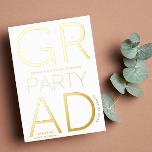 MODERNES PARTY Kategorie 2024 Gold Pressed Folieneinladung