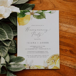 Modernes Party Lemon Garden Housewarming Einladung