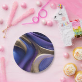 Modernes Party-Lieferprogramm - Blau Lila und Gold Pappteller (Party)