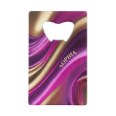 Modernes Party - Lila Rosa und Gold- Geldbeutel Flaschenöffner (Vorderseite)