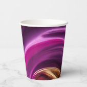 Modernes Party - Lila Rosa und Gold- Pappbecher (Rückseite)