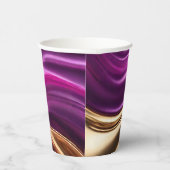 Modernes Party - Lila Rosa und Gold- Pappbecher (Rechts)