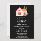 Modernes Party Minimalistisch House Erwärmung Einladung (Vorderseite)