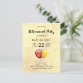 Modernes Party mit Balloons Einladung (Stehend Vorderseite)