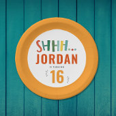 Modernes Party mit farbenfrohen Überraschungen Pin Pappteller