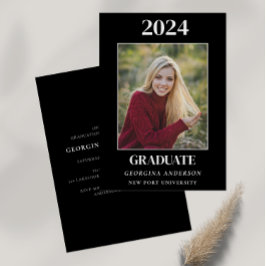 Modernes Party mit Schwarzweißabschluss Einladung