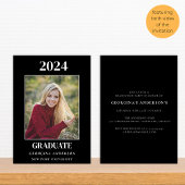 Modernes Party mit Schwarzweißabschluss Einladung