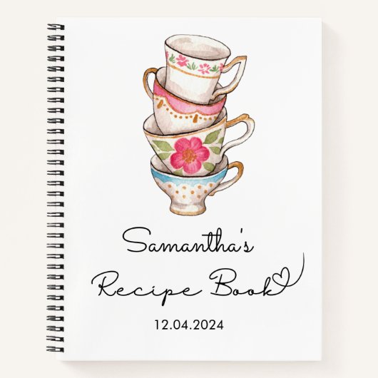 Modernes Party mit weißem Tee Notizblock (Vorderseite)