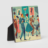 Modernes Party Mitte des Jahrhunderts Der Martini- Fotoplatte (Vorderseite)