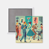 Modernes Party Mitte des Jahrhunderts Der Martini- Magnet (Vorderseite/Rückseite)