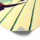 Modernes Party Mitte des Jahrhunderts Der Martini- Poster (Ecke)