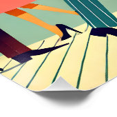 Modernes Party Mitte des Jahrhunderts Der Martini- Poster (Ecke)