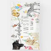 Modernes Party Tier Geburtstag Willkommen Banner (Vertikal)