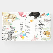 Modernes Party Tier Geburtstag Willkommen Banner (Horizontal)